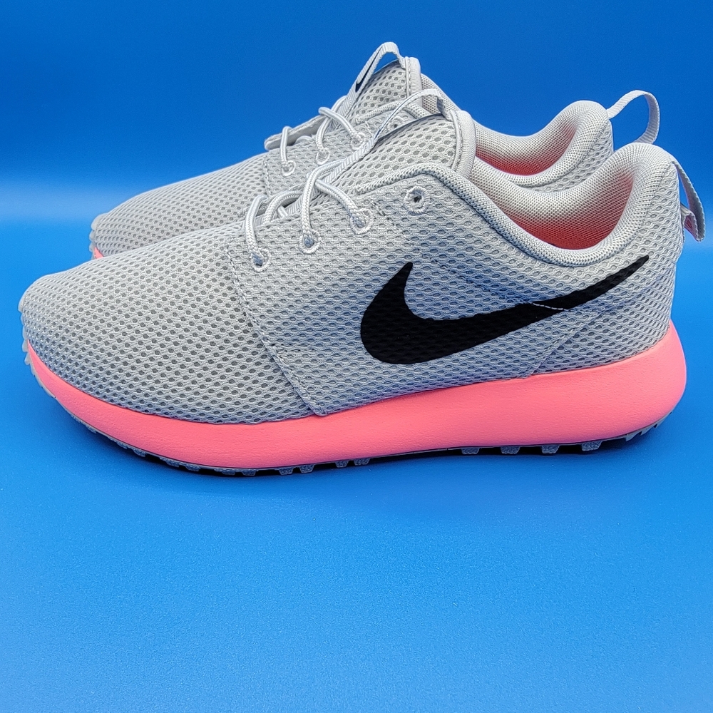 Nike Roshe G Jr Golf Shoes Big Kids Size 6Y Grey Black Pink Women's Sz 7.5 New